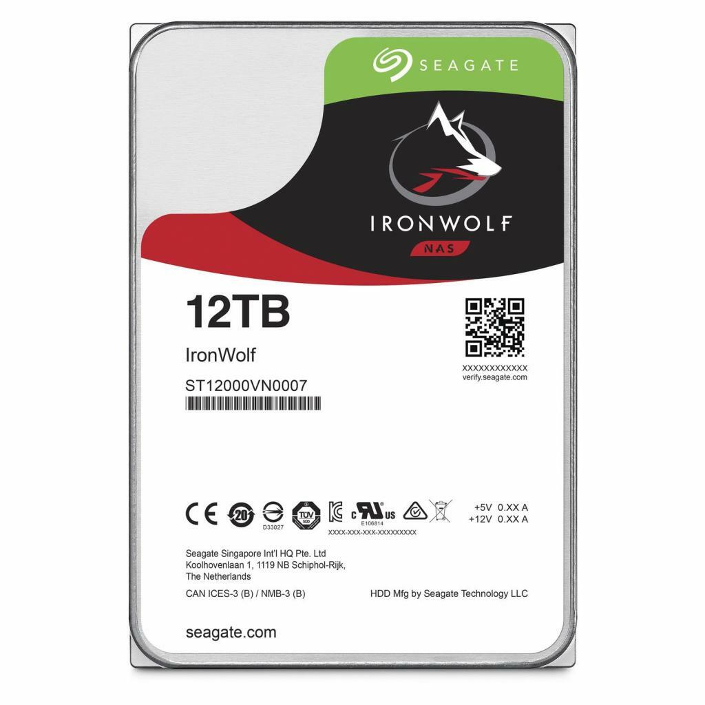 3.5" HDD Seagate IronWolf NAS / 12.0TB / 7200rpm / 256MB / ST12000VN0007