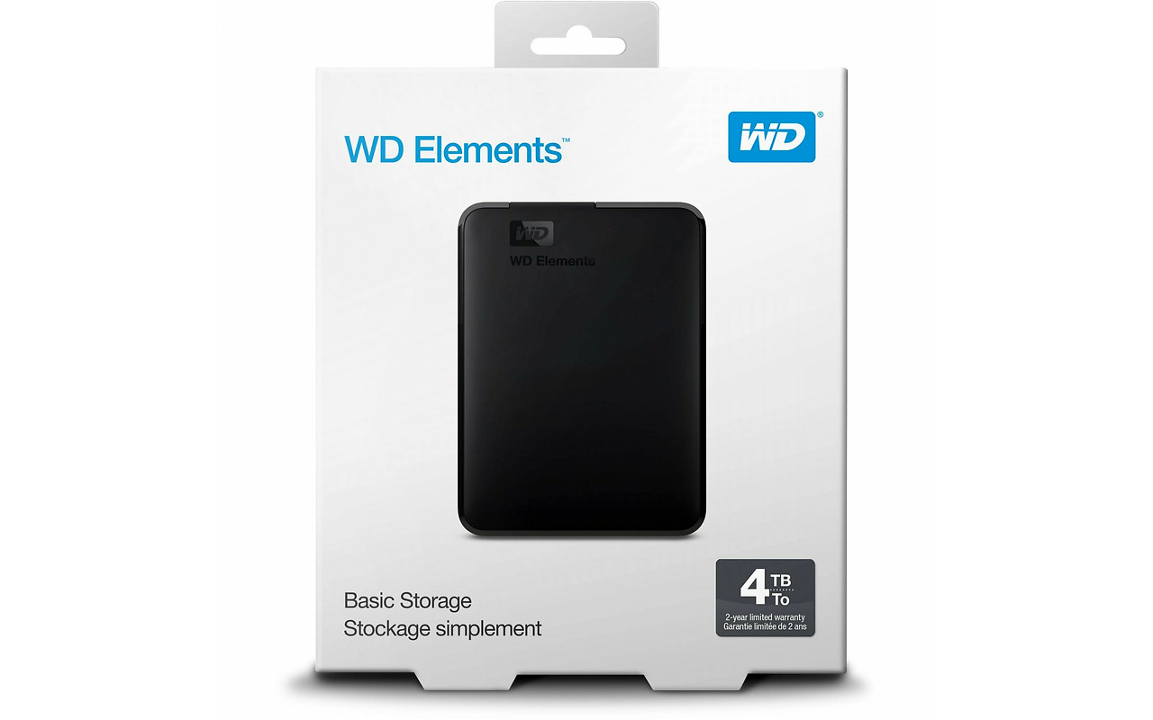 2.5" 4.0TB External HDD WD Elements Portable WDBU6Y0040BBK-WESN / Black