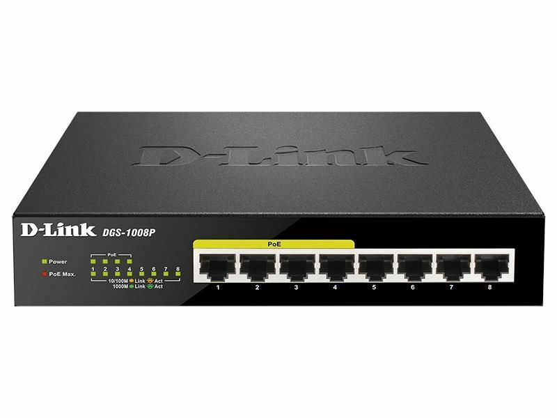 D-link DGS-1008P/D1A L2 Unmanaged Switch