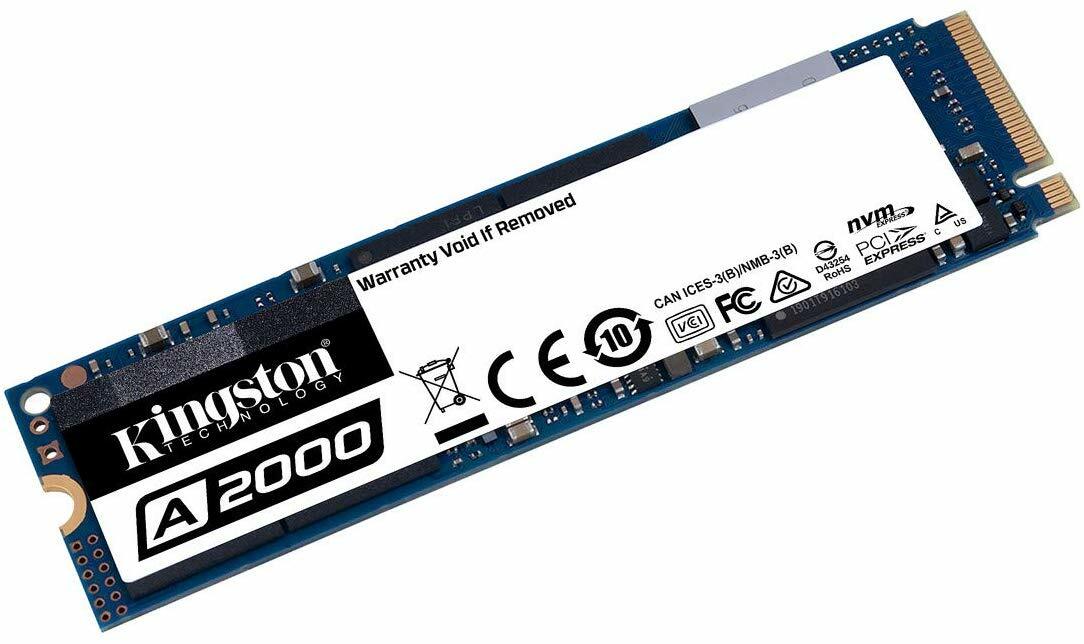 M.2 NVMe SSD Kingston A2000 / 500GB / SM2263EN controller / 96-layer 3D NAND TLC / SA2000M8/500G /