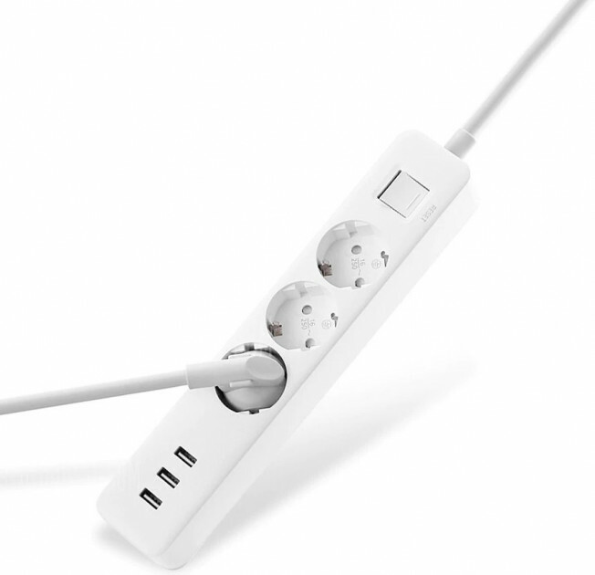 Xiaomi Mi Power Strip / 3 Sockets & 3 USB Ports / White