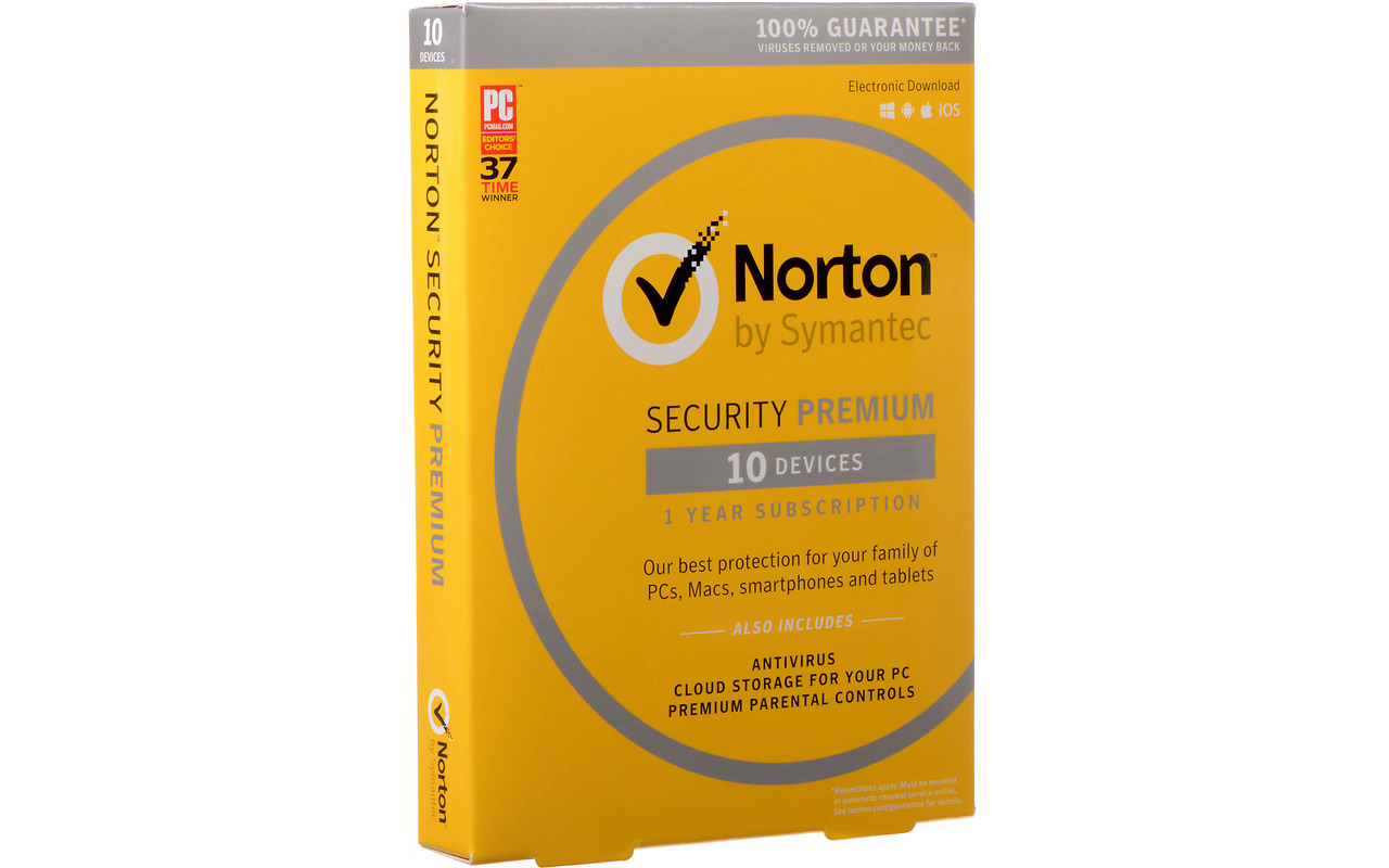 Norton Security Premium / 10 devices / 1 year / 21390883 /