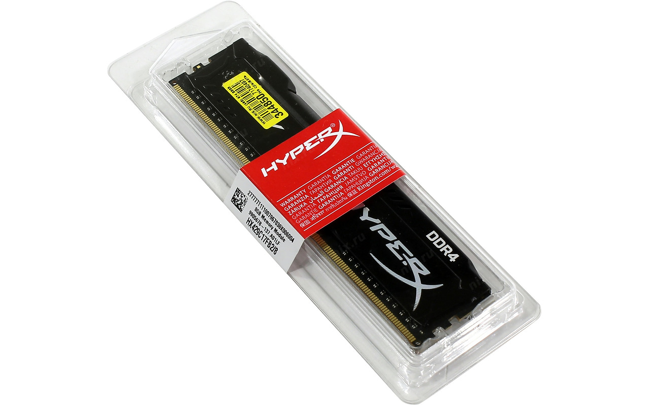 RAM Kingston HyperX FURY HX429C17FB2/8 / 8GB / DDR4 / 2933 / PC23400 / CL17 / 1.2V / Heat spreader /