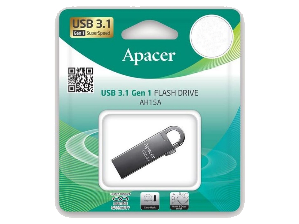 Apacer AH15A 64GB USB3.1 Flash Drive AP64GAH15AA-1 / Grey