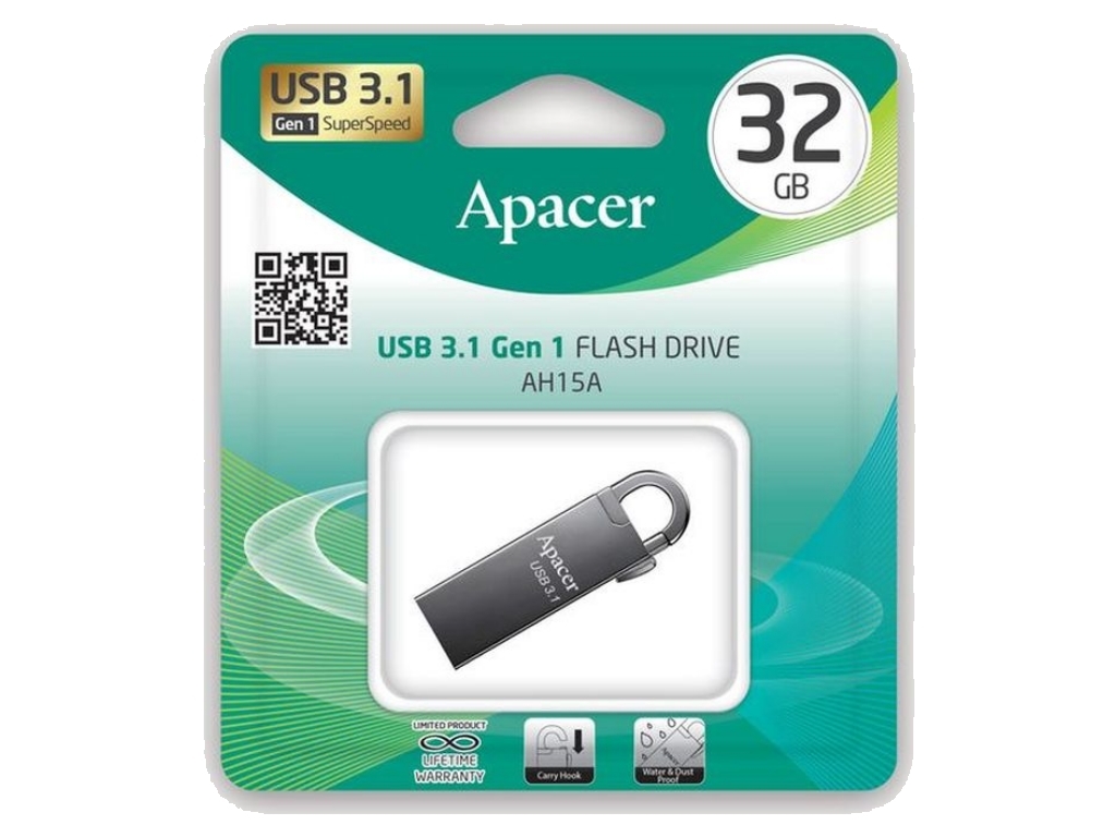 Apacer AH15A 32GB USB3.1 Flash Drive AP32GAH15AA-1 / Grey