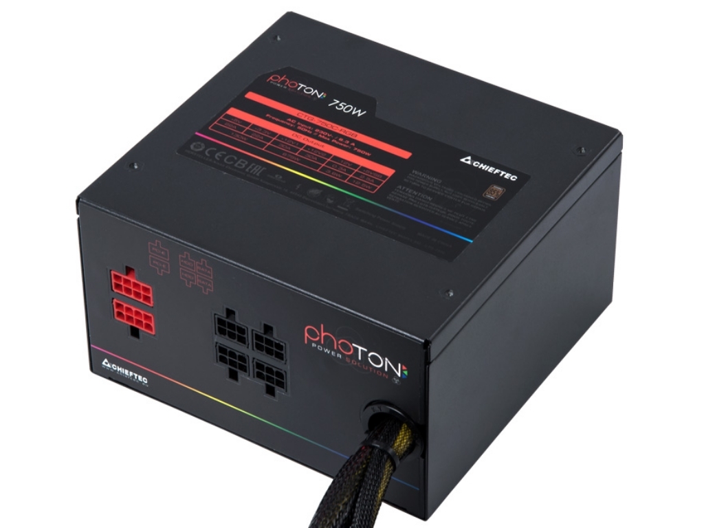 PSU Chieftec PHOTON CTG-750C-RGB / 750W / ATX / 80PLUS / Modular Cable / Active PFC /
