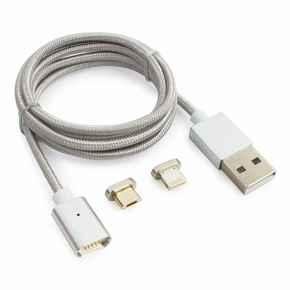 Cable Cablexpert CC-USB2-AMLM3-1M / 3 in 1 / Magnetic combo / 1.0m /