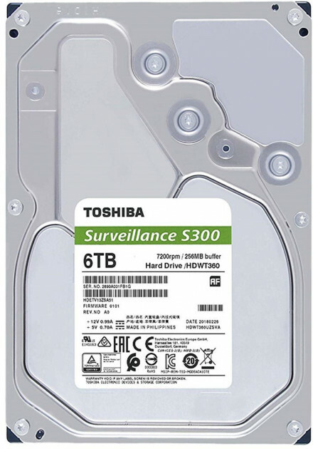 3.5" HDD 6.0TB Toshiba Surveillance S300 HDWT360UZSVA