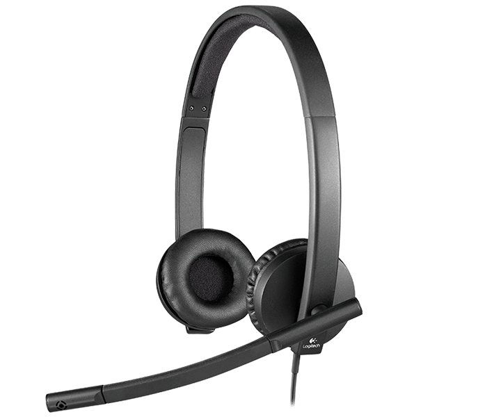 Headset Logitech H570e / USB / Stereo / 981-000575 / Black