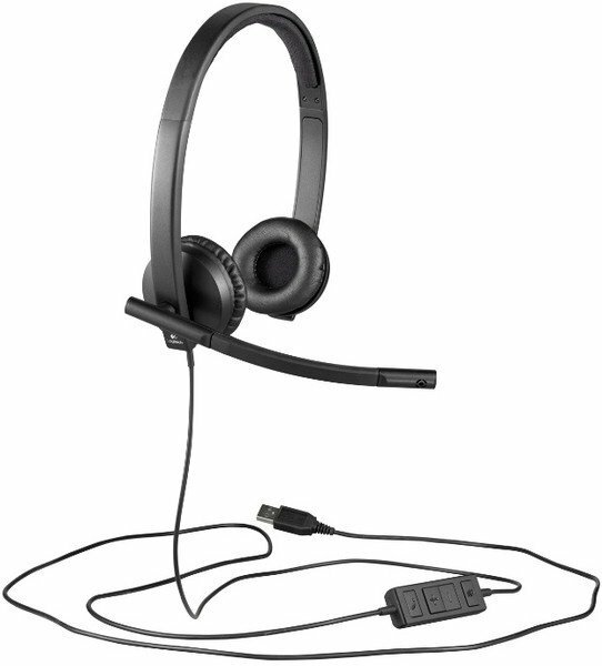 Headset Logitech H570e / USB / Stereo / 981-000575 / Black