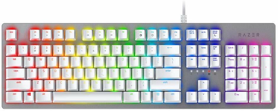 Razer Keyboard Mechanical Huntsman Opto-Switches Mercury Ed. RZ03-02521900-R3M1 /