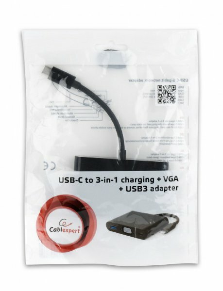 Gembird A-CM-VGA3in1-01 Adapter USB-C to 3-in-1