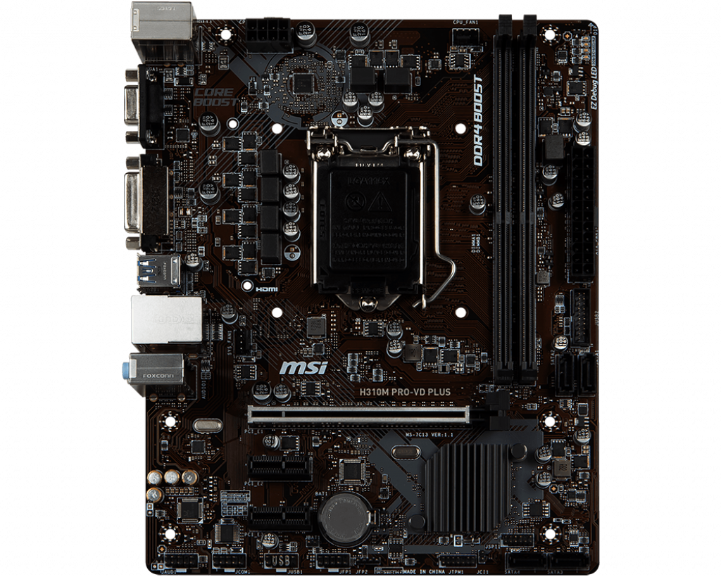 MB MSI H310M PRO-VD PLUS mATX Intel H310 2xDDR4