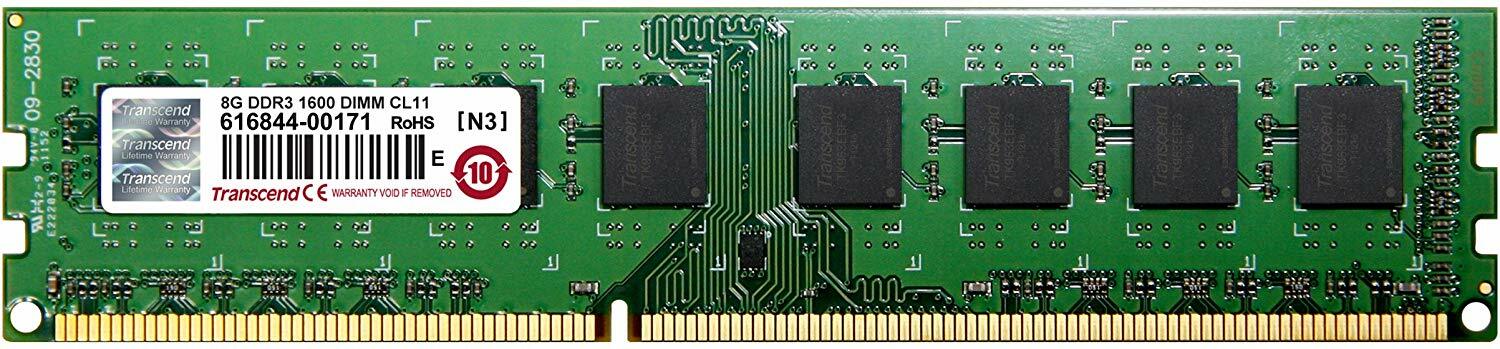 RAM Transcend 8GB DDR3 / 1600MHz / PC12800 / CL11 / 1.5V /