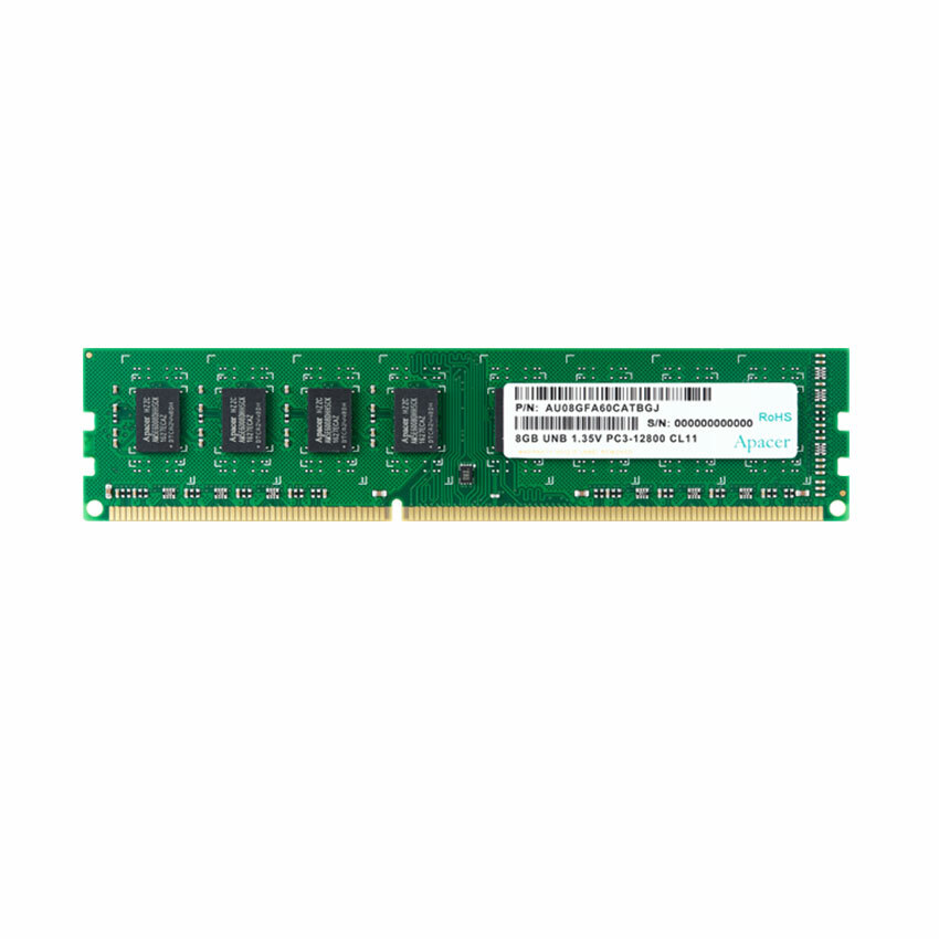 RAM DIMM Apacer / 8Gb / DDR3 / 1600MHz / PC12800 / CL11 / 1.35V /