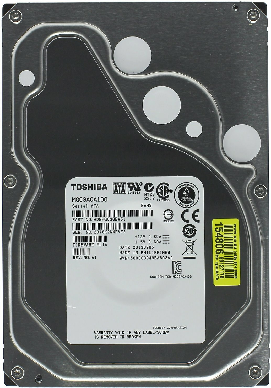 Toshiba T1000-MG03ACA100 3.5" HDD 1.0TB