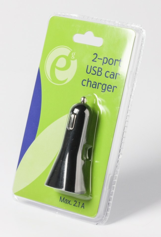 Energenie EG-U2C2A-CAR-01 USB Car Charger Black