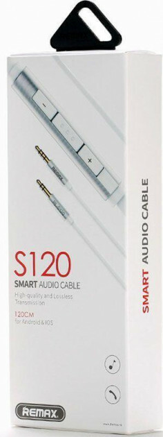 Remax S120 AUX smart cable / White