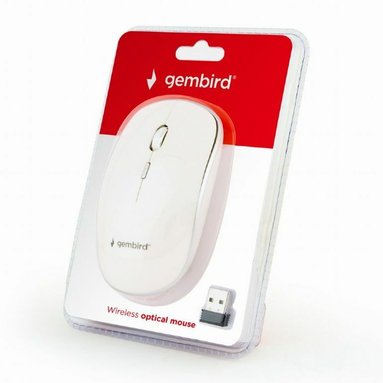 Gembird MUSW-4B-01 Wireless Optical Mouse / White