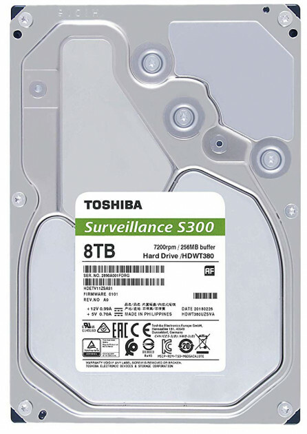 Toshiba Surveillance S300 HDWT380UZSVA 3.5" HDD 8TB