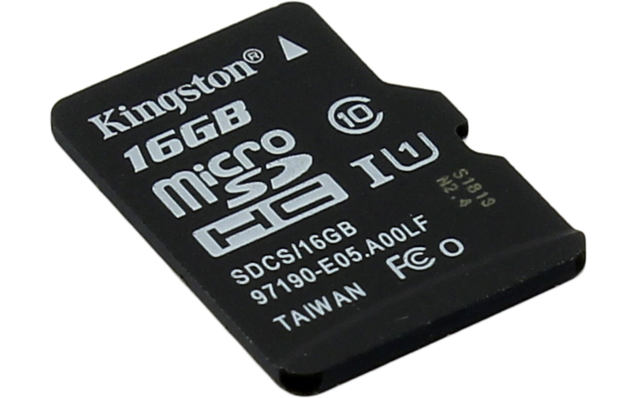 Kingston SDCS2/16GBSP 16GB microSD Class10 A1 UHS-I Canvas Select Plus