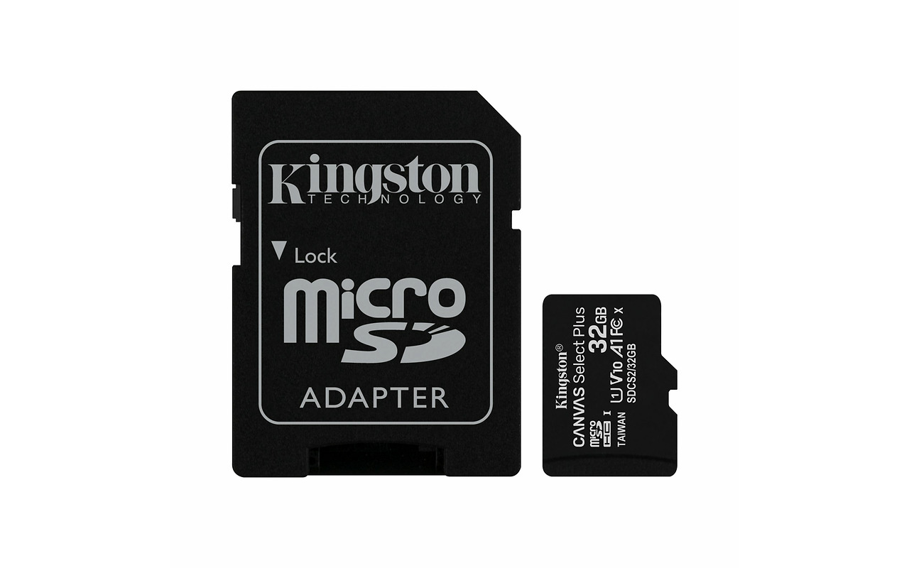 Kingston SDCS2/32GB 32GB microSD Class10 A1 UHS-I + SD adapter Canvas Select Plus