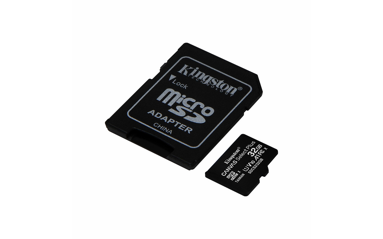 Kingston SDCS2/32GB 32GB microSD Class10 A1 UHS-I + SD adapter Canvas Select Plus