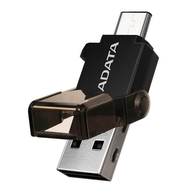 ADATA USB-C OTG READER USB3.1/Type-C for microSD Black
