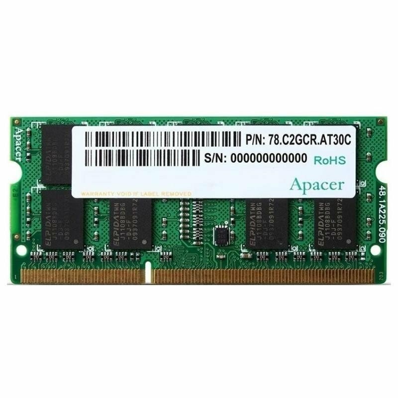 RAM SODIMM Apacer / 8Gb / DDR3 / 1600MHz / PC12800 / CL11 / 1.35V /