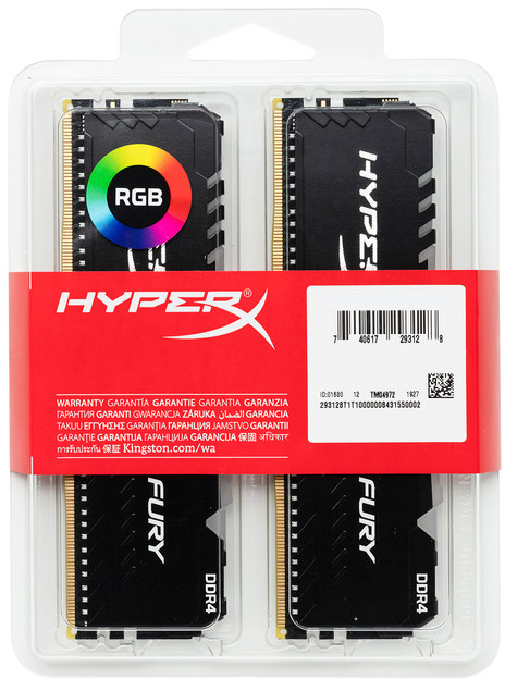 KIT RAM Kingston HyperX FURY RGB HX432C16FB3AK2/32 / 2x16Gb / DDR4 / 3200 / CL16 / 1.2V /