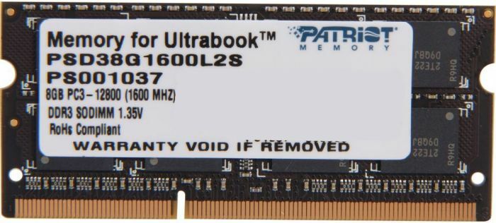 Patriot Signature Line PSD38G1600L2S 8GB SODIMM DDR3