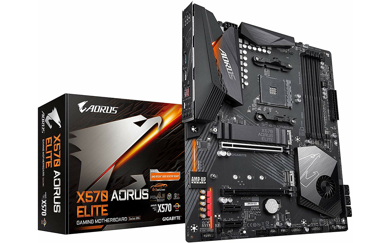 GIGABYTE X570 AORUS Elite / ATX / Socket AM4 / AMD X570 / 12+2Phases / Dual 4xDDR4-4000