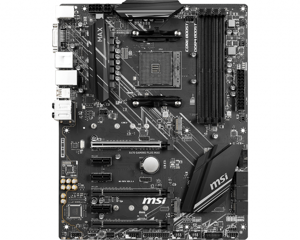 MSI X470 GAMING PLUS MAX / ATX / Socket AM4 / AMD X470 / Dual 4xDDR4-4133