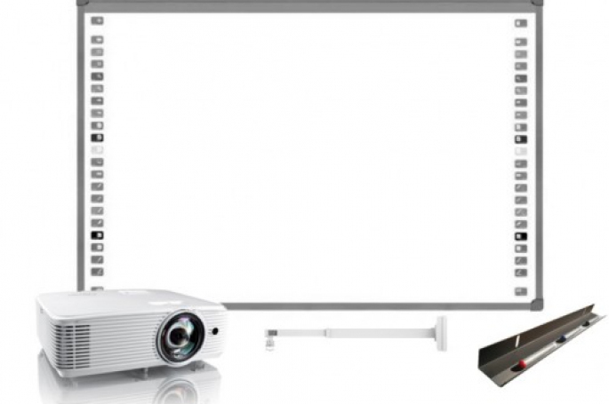 SET VIDEOPROIECTOR OPTOMA X308STE SHORT THROW+ SUPORT PROIECTOR CT-PRB-8M + TABLA Interactiva SMART Board SB480