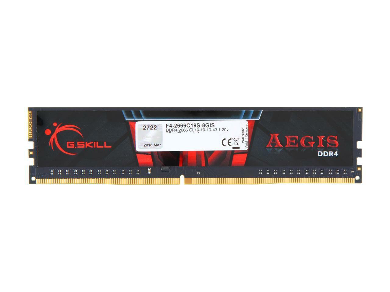 G.SKILL Aegis F4-2666C19S-8GIS 8GB DDR4