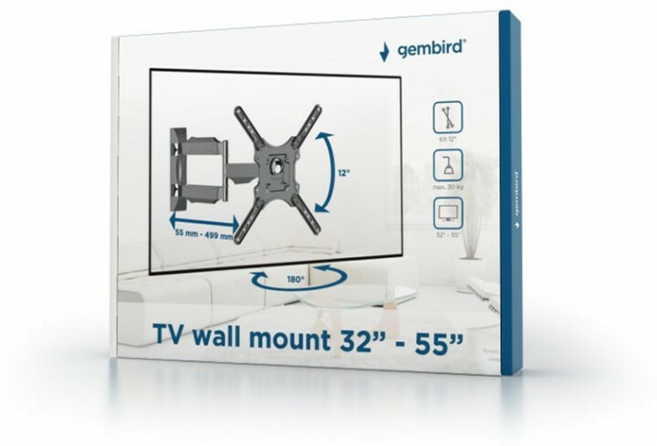 Gembird WM-55RT-05 TV-Wall Mount for 32-55" / Black