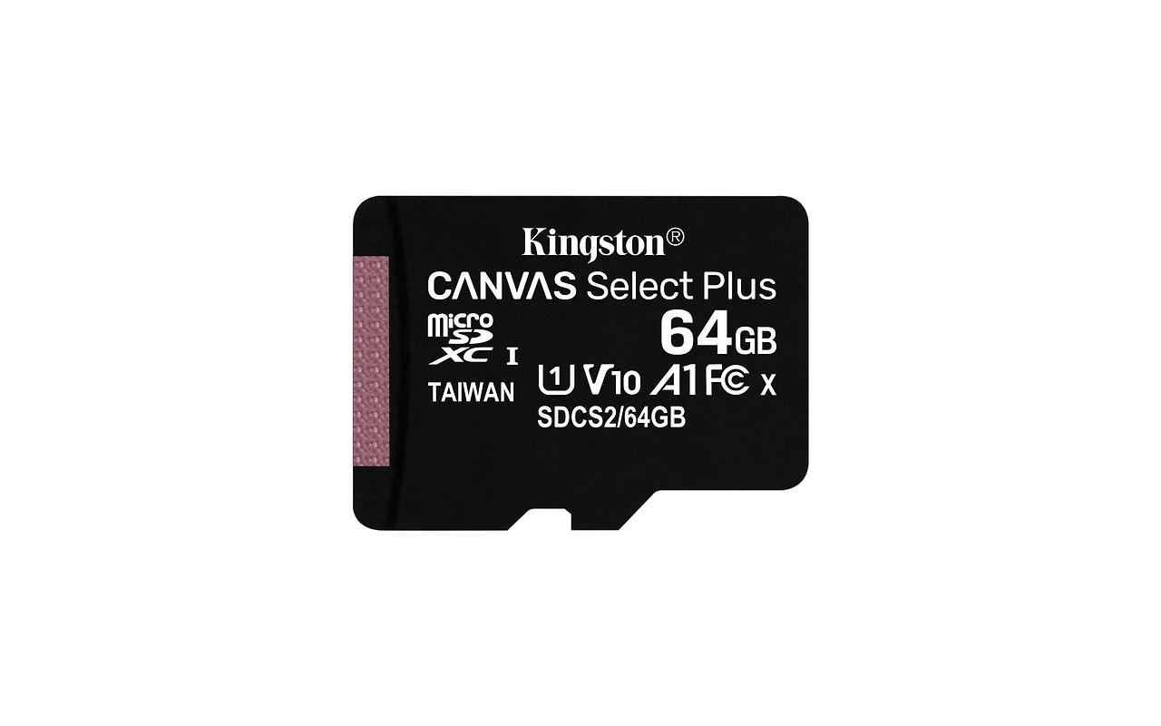 Kingston SDCS2/64GBSP 64GB microSD Class10 A1 UHS-I Canvas Select Plus