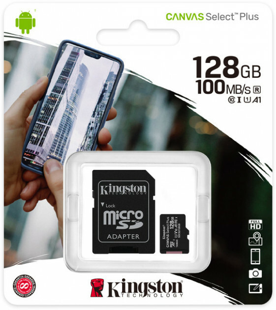 Kingston Canvas Select Plus SDCS2/128GB / 128GB microSD + SD Adapter