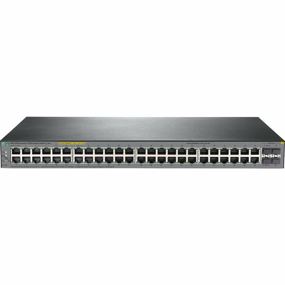 HP JL386A HPE 1920S 48G 4SFP PPoE+ Switch