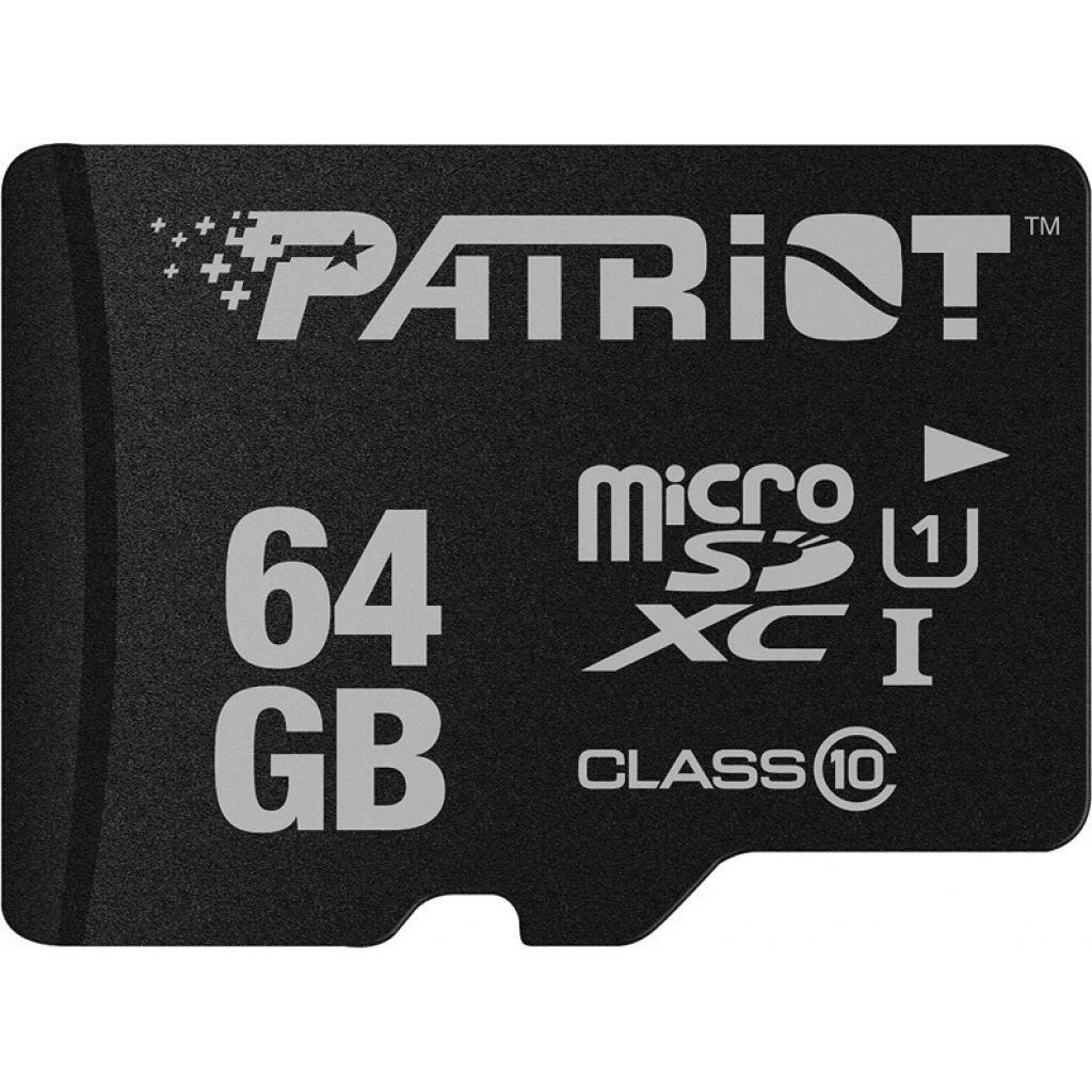 Patriot LX Series Professional PSF64GMCSDXC10 64GB MicroSDXC UHS-I Class 10 + Adapter