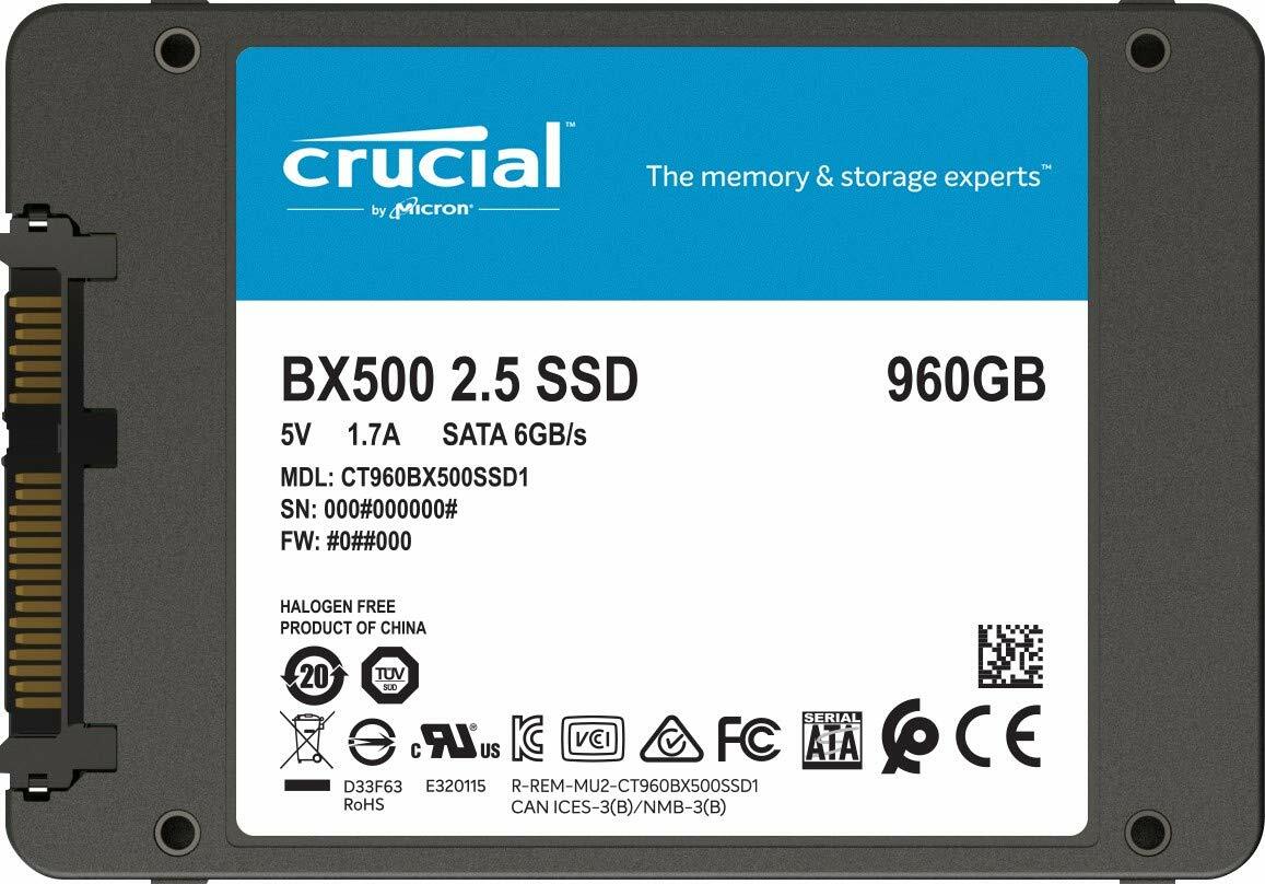 Crucial BX500 / 960GB / 2.5" / CT960BX500SSD1