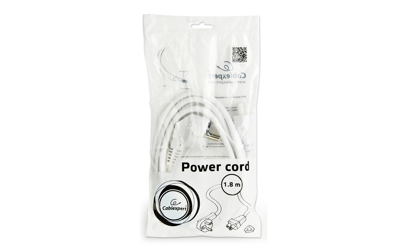 Power Cord Gembird PC-186-ML12 / White