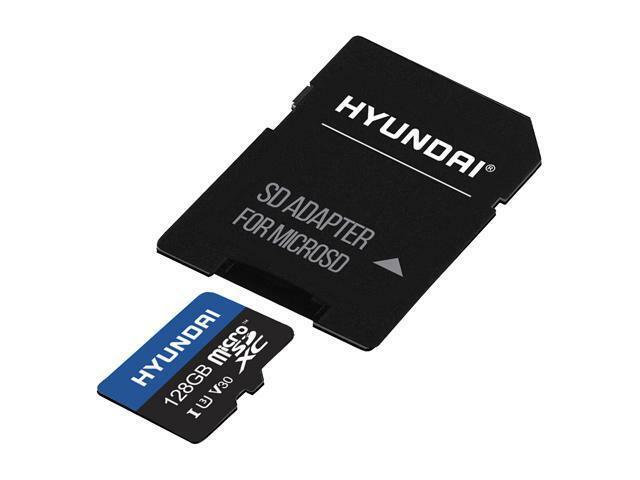 Hyundai SDC128GU3 128GB microSD Class10 U3 V30 + SD adapter