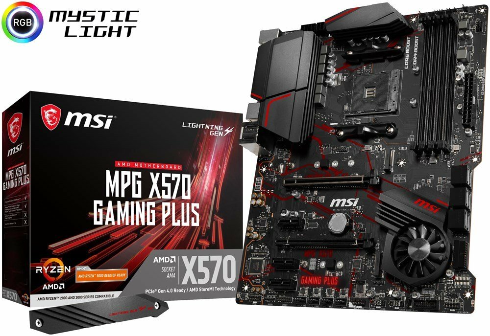 MSI MPG X570 GAMING PLUS / Socket AM4 AMD X570 Dual 4xDDR4-4400+ ATX