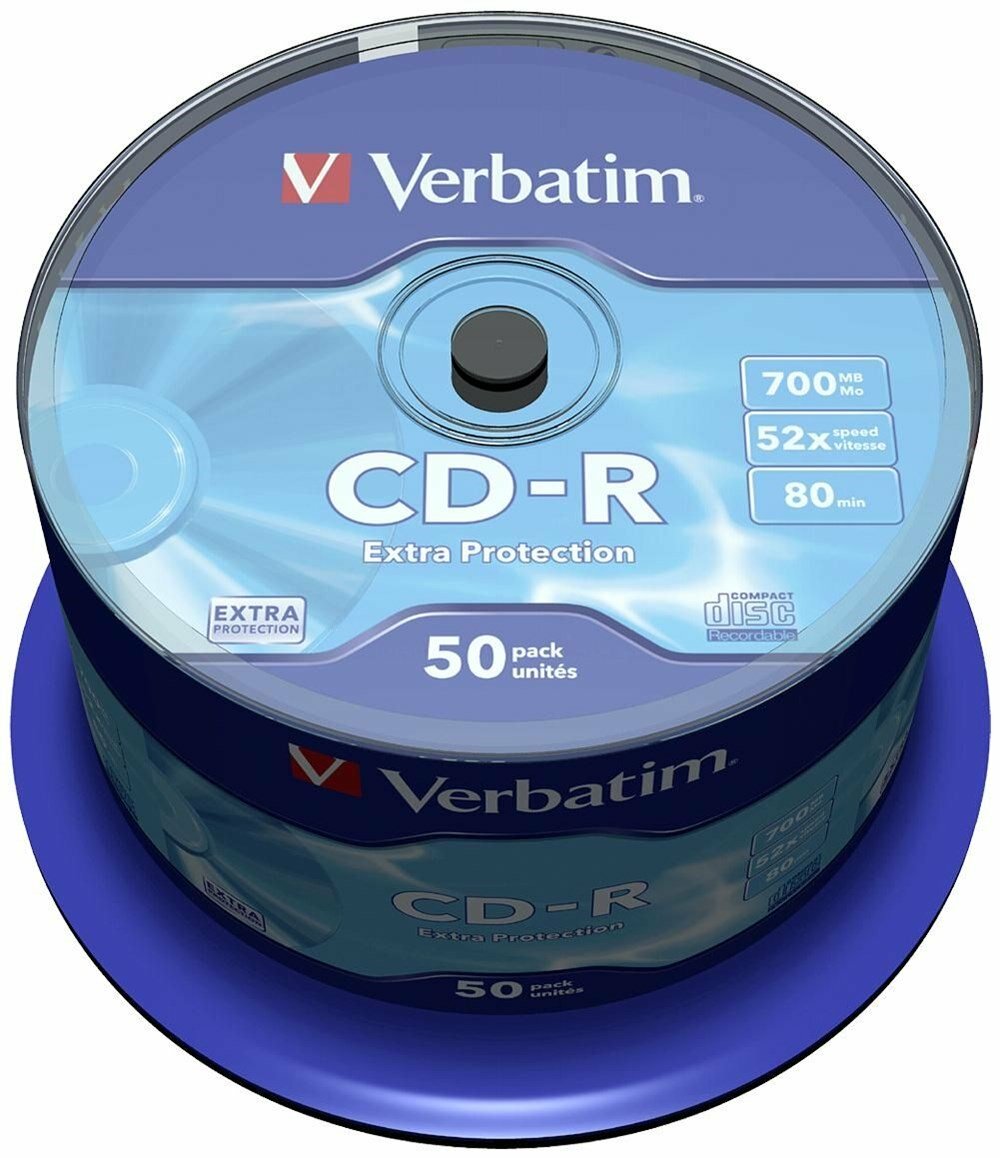 CD-R Verbatim / 700MB / Extra protection / x50 / 43351