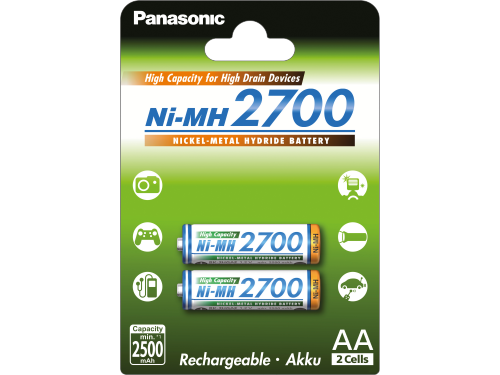 Panasonic BK-3HGAE/2BE 2xAA 2700mAh