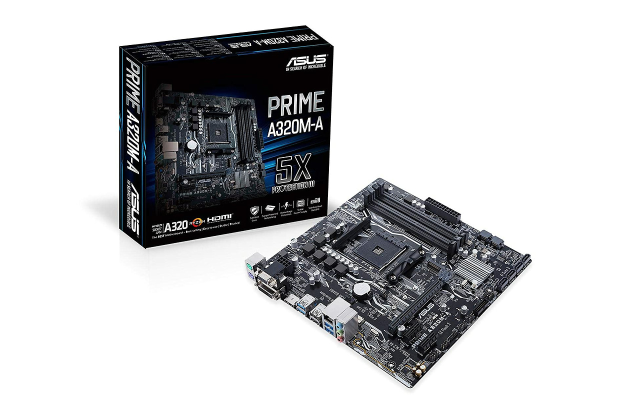 ASUS PRIME A320M-A mATX Socket AM4 AMD A320 Dual 4xDDR4-3200