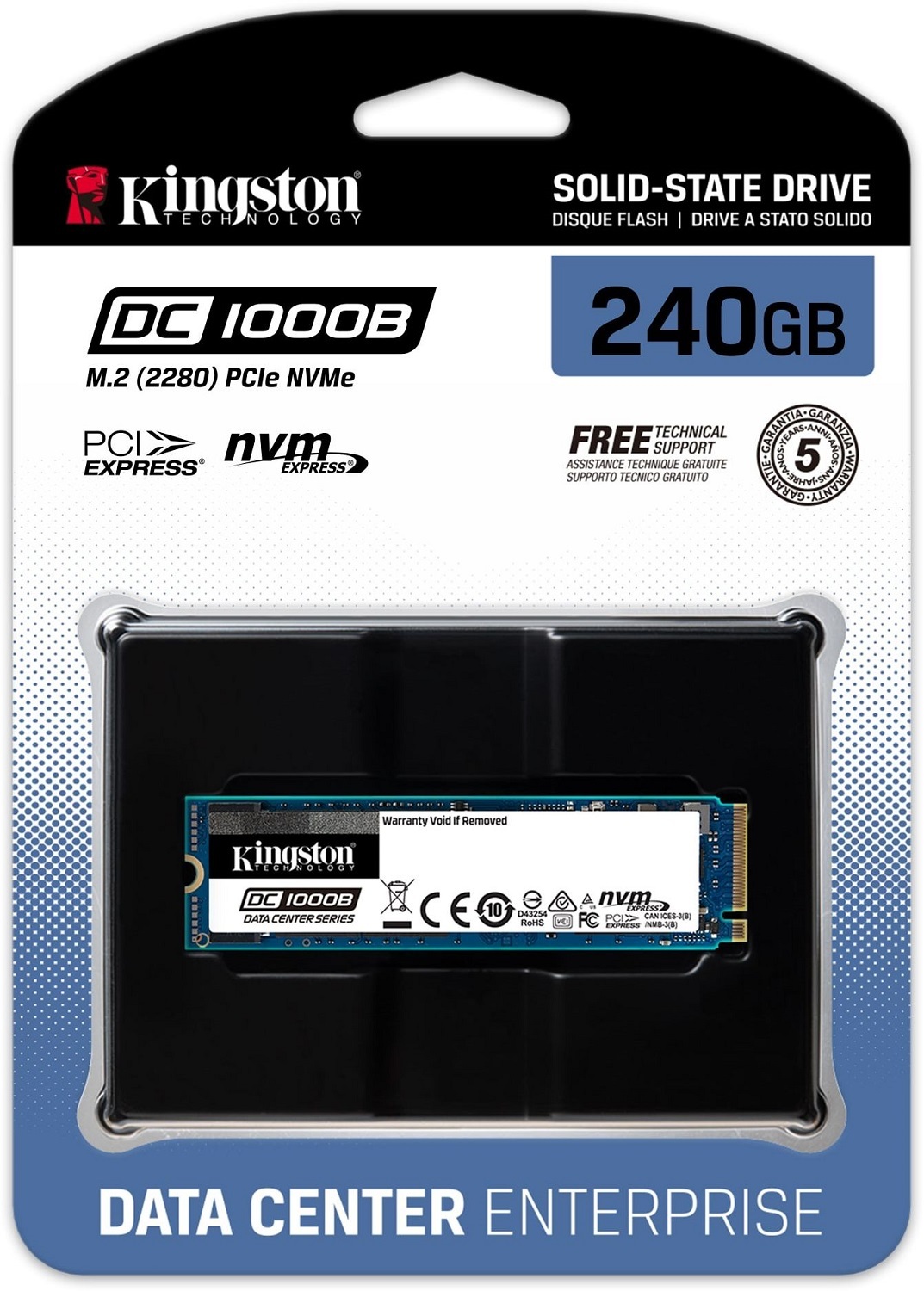 Kingston SEDC1000BM8/240G / M.2 NVMe SSD 240GB DC1000B for Enterprise Servers
