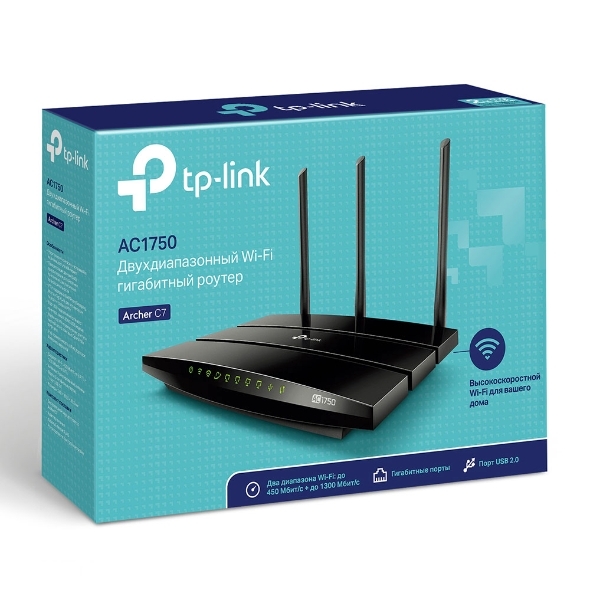 TP-LINK Archer C7 V5 / AC1750 / 1xUSB / Dual Band Wireless Gigabit Router /