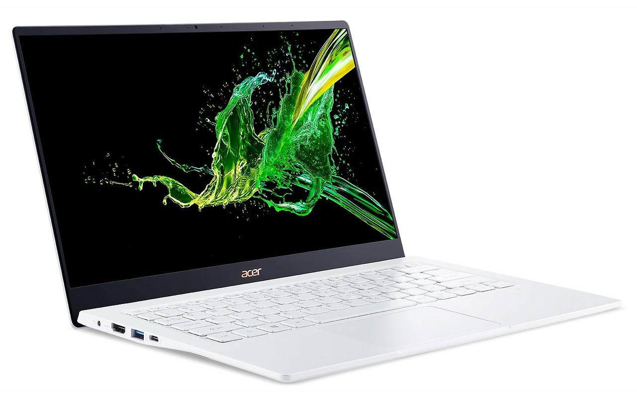 ACER Swift 5 / 14.0" IPS FullHD Multi-Touch / i7-1065G7 / 16Gb DDR4 / 512Gb SSD / Intel Iris Plus Graphics / Linux / SF514-54T / White